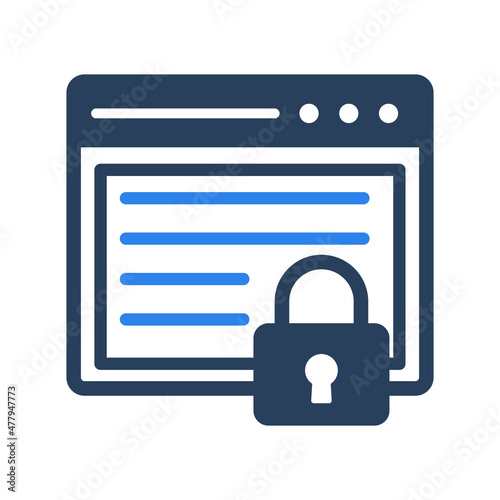 browser security Vector icon which is suitable for commercial work and easily modify or edit it

