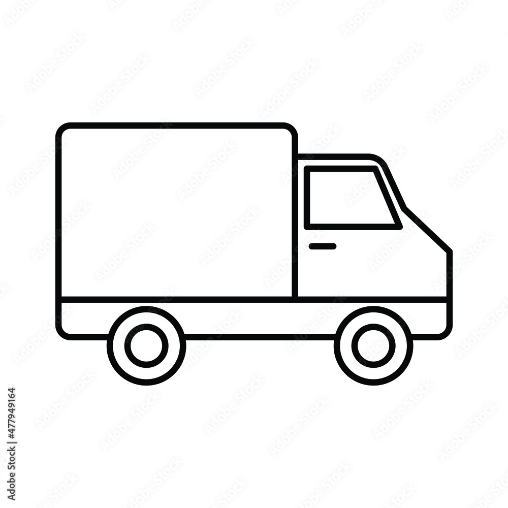 Truck Vector icon which is suitable for commercial work and easily modify or edit it

