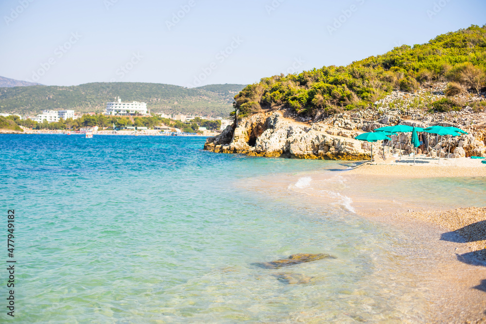 Sea beach in Albania, near Ksamil