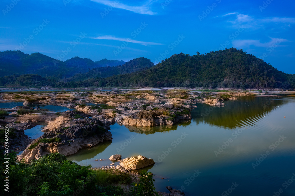 Rock rapids in the Mekong River