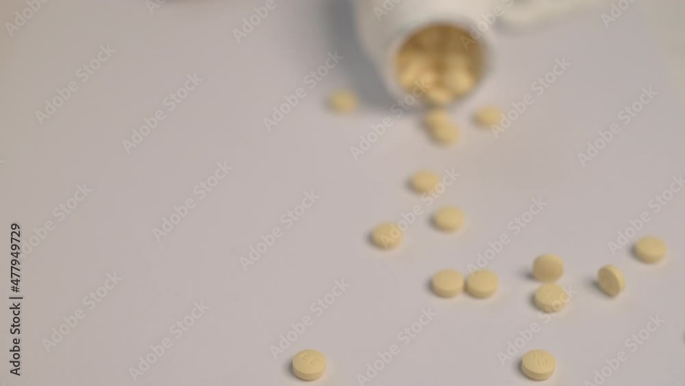 Close up shooting. Tablets and pills. Close up shooting