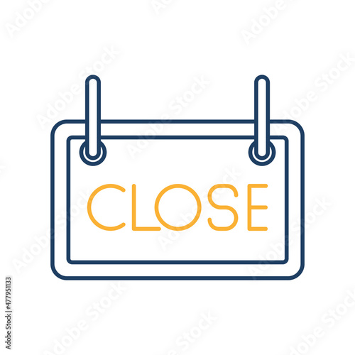 Close Board Vector icon which is suitable for commercial work and easily modify or edit it   © BinikSol