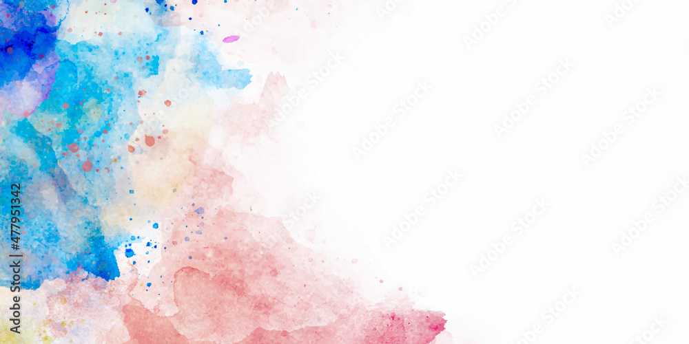 Abstract painting drawn watercolor background by digital brush technique, Art Abstract paint blots background, Watercolor painted background. Abstract Illustration wallpaper. 
