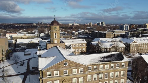 Halifax, Nova Scotia- Dalhousie University Henry Hicks Building in the Snow photo