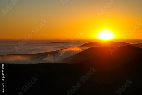 Sunset and Sea of Clouds Australia 日の入りと雲海 オーストラリア