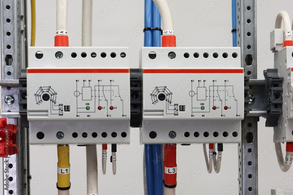 The electric phase current control module is located in the electrical panel