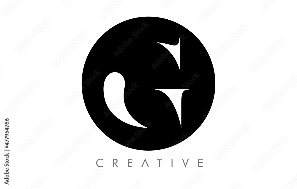 G Serif Letter Logo with Minimalist Design in Black and White Vector G Serif Letter Logo with Minimalist Design in Black and White Vector