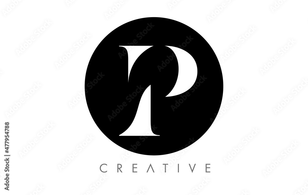 P Serif Letter Logo with Minimalist Design in Black and White Vector P Serif Letter Logo with Minimalist Design in Black and White Vector