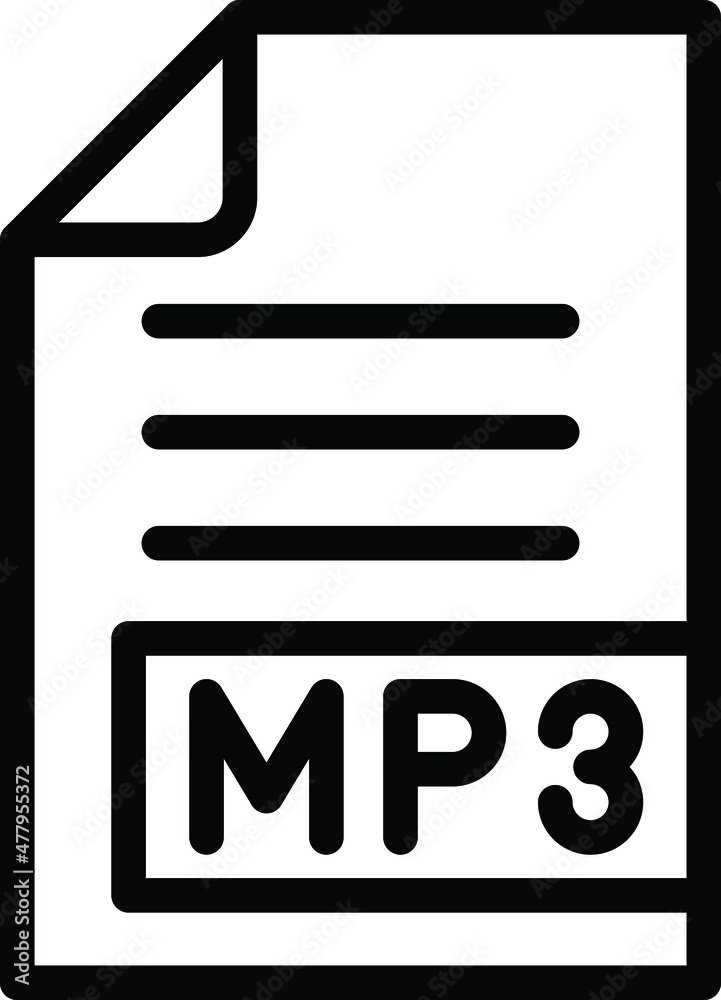 MP3 Vector Icon Desing Illustration MP3 Vector Icon Desing Illustration