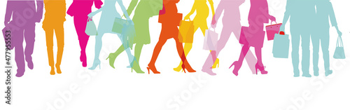 Fußgänger in der Stadt, Personen Gruppe illustration