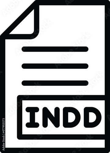 INDD Vector Icon Desing Illustration