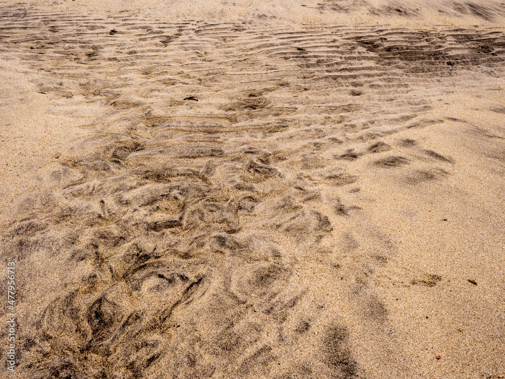 Abstract sand patterns at low tide at Calgary beach, Isle of Mull, Scotland, UK Abstract sand patterns at low tide at Calgary beach, Isle of Mull, Scotland, UK