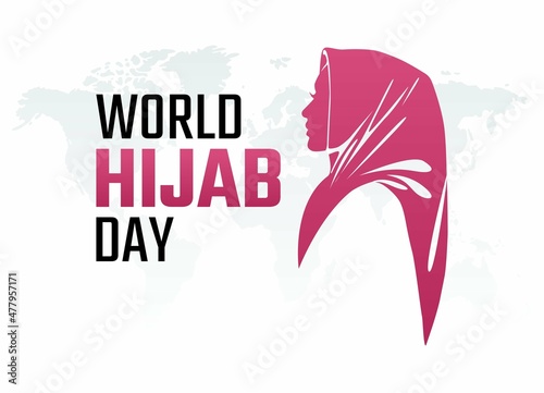 vector graphic of world hijab day good for world hijab day celebration. flat design. flyer design.flat illustration.
