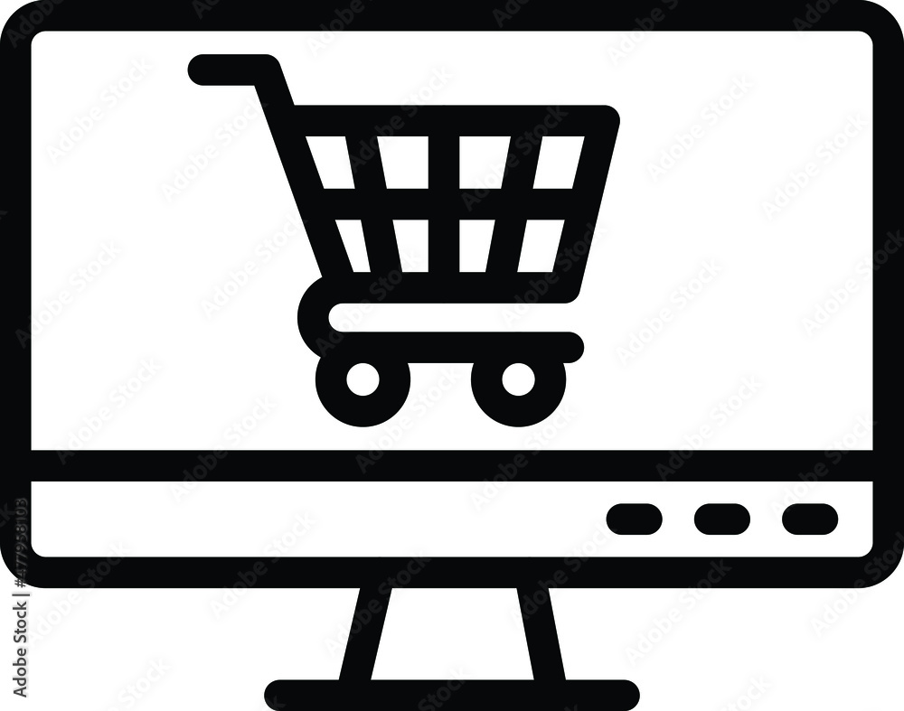 Online shopping Vector Icon Design Illustration Online shopping Vector Icon Design Illustration