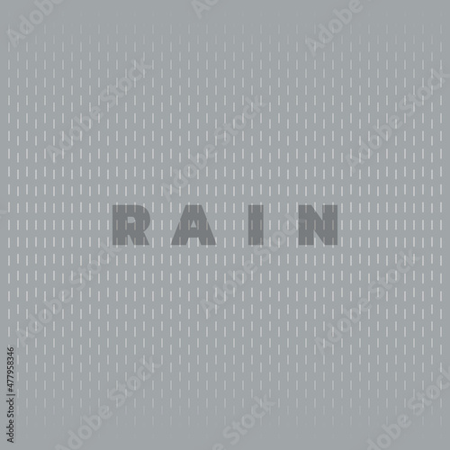 A flat, simple, and minimalist typography design of a word Rain
