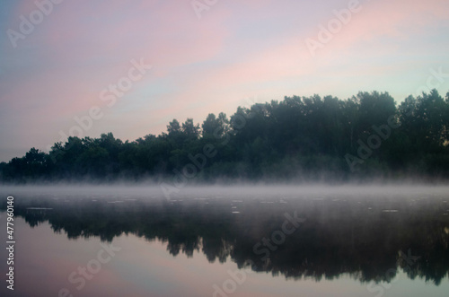 misty morning on the river