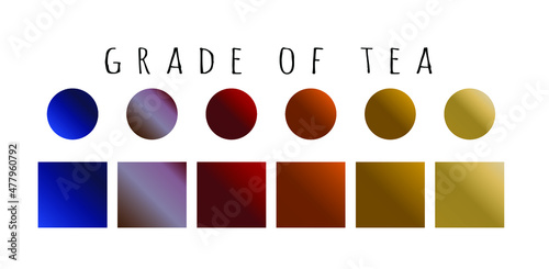 set of gradients grade of tea