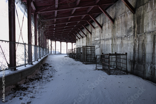 old bridge in the winter