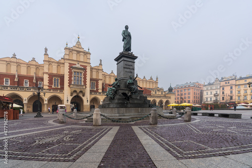 Krakow, Poland December 15, 2021; Christmas market on the Main Square in the city of Krakow.