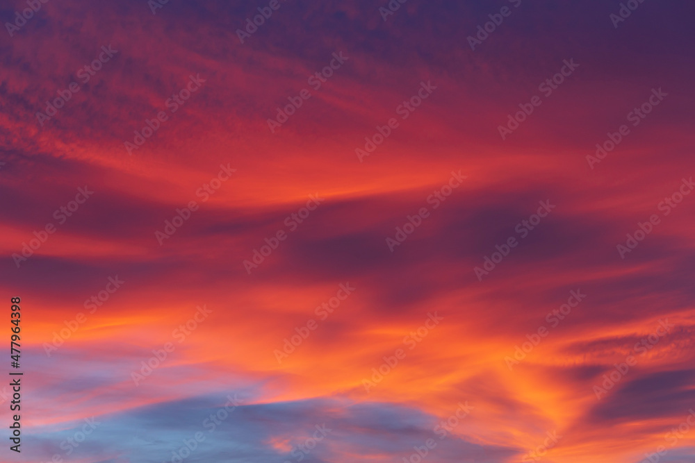 Red and orange clouds - beautiful colorful sunset