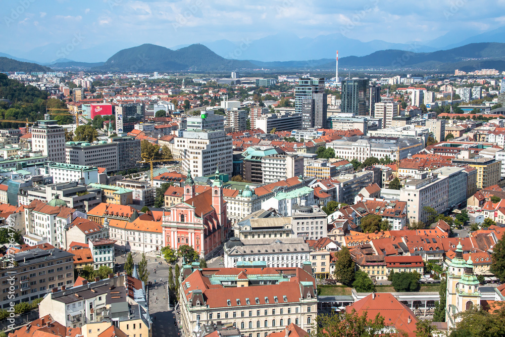 Obraz premium Cityscape of Ljubljana, in Slovenia