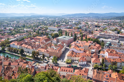 Cityscape of Ljubljana, in Slovenia