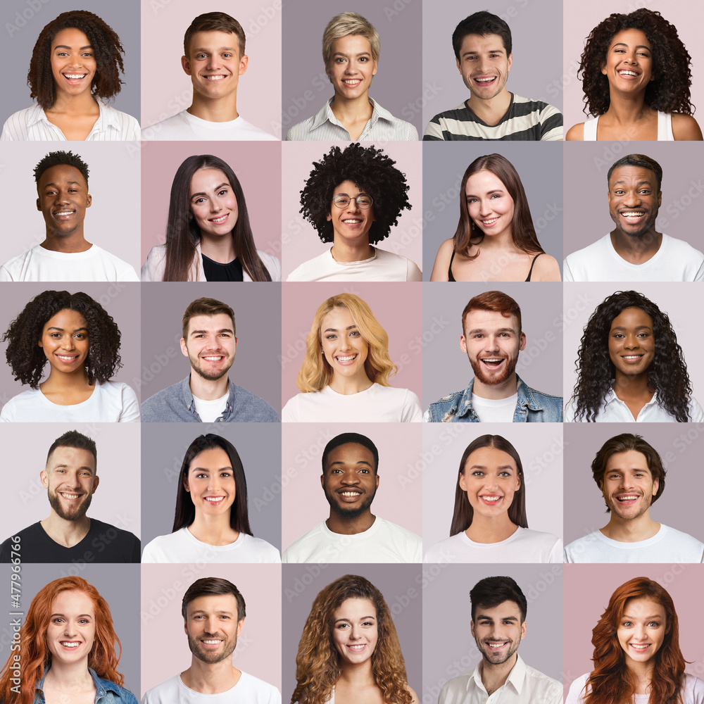 Group of portraits of diverse beautiful people Group of portraits of diverse beautiful people