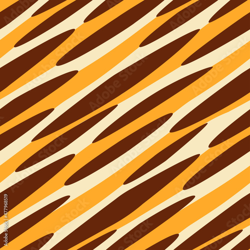 abstract animal skin seamless pattern tiger fur texture vector background