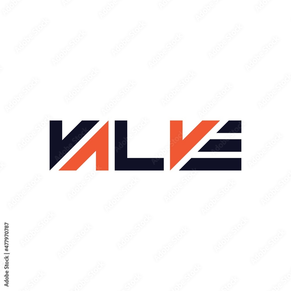Valve text vector design illustrations Valve text vector design illustrations