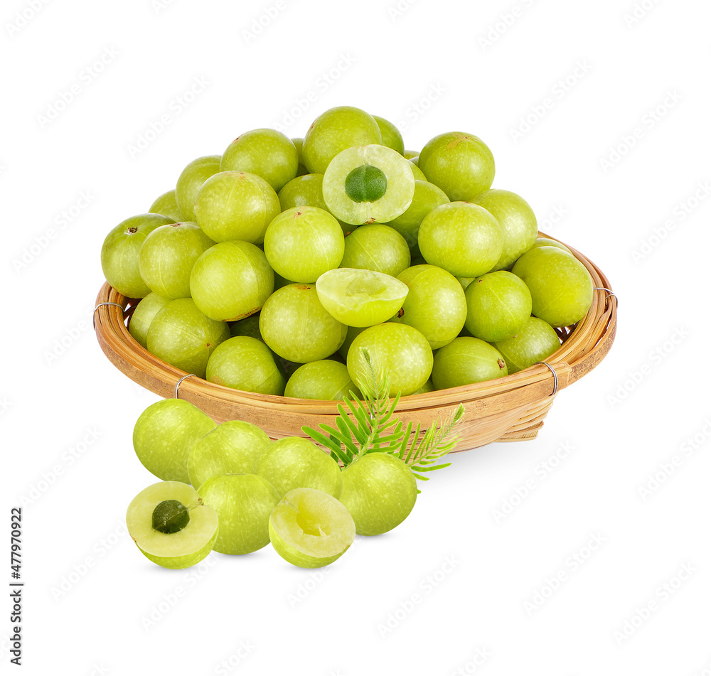 Indian gooseberry isolated on white background Indian gooseberry isolated on white background