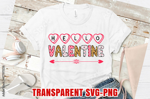 Hello valentine Valentine Sublimation Designs valentine day t-shirt design Vector