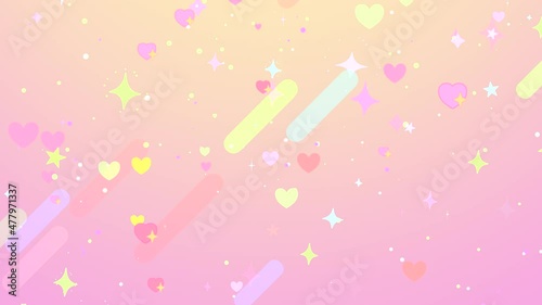 Wallpaper Mural Looped cartoon pastel crossing hearts sky animation. Torontodigital.ca