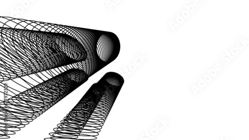 Abstract architecture concept drawing. Vector illustration on white background