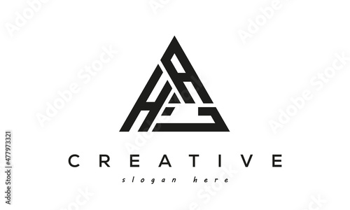 HAL creative tringle letters logo design