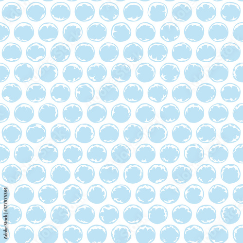 Seamless pattern with plastic bubbles, packaging bubble wrap. Colored vector background.
