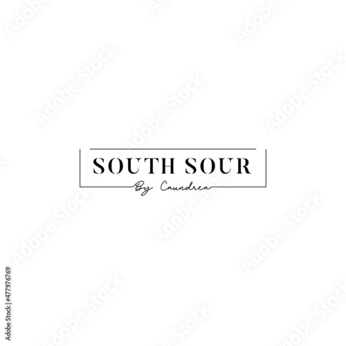 Flat letter mark SOUTH SOUR meridional logo design