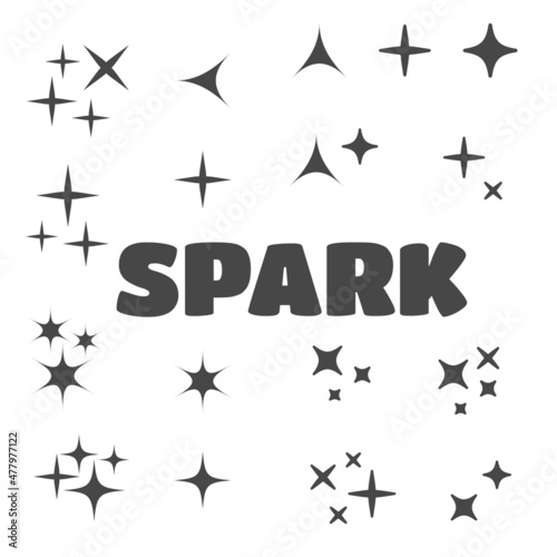 Black sparkles, glowing light effect stars. sparkles vector