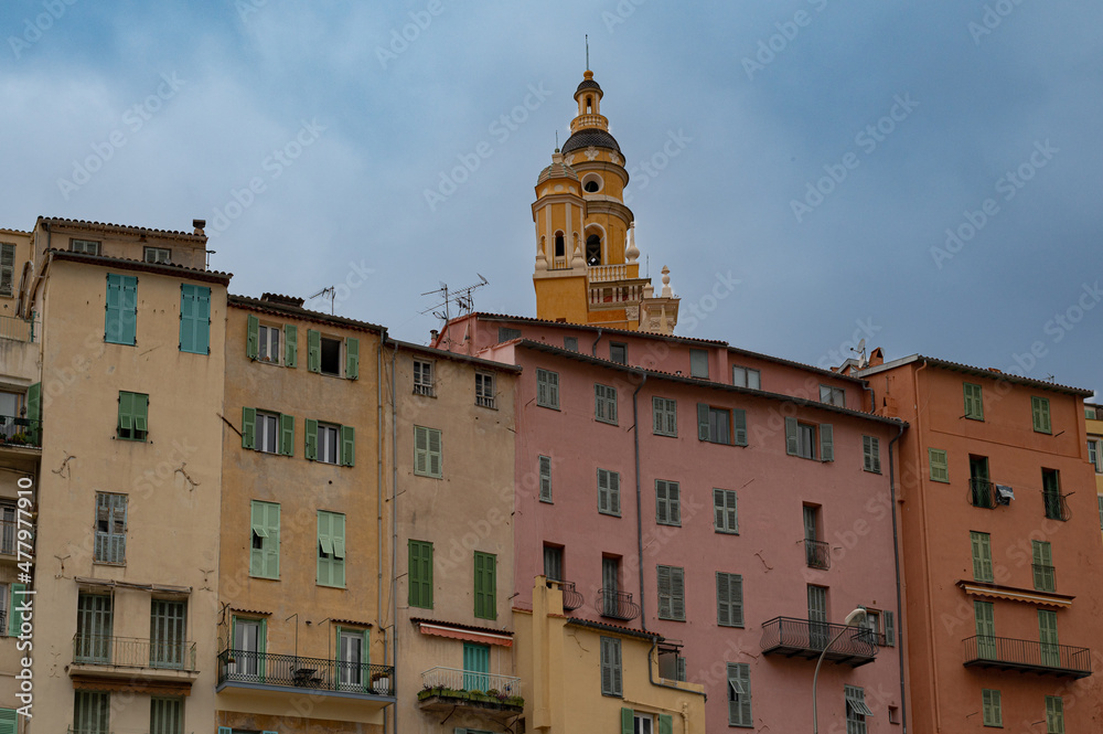 Naklejka premium Photo de la vieille ville de Menton