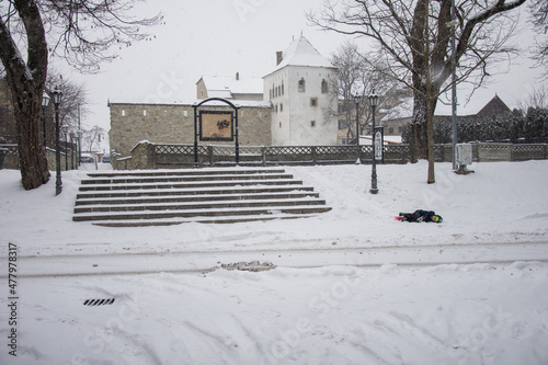 Coopers Tower in december   ,Romania Bistrita 2021  Turnul Dogarilor  photo