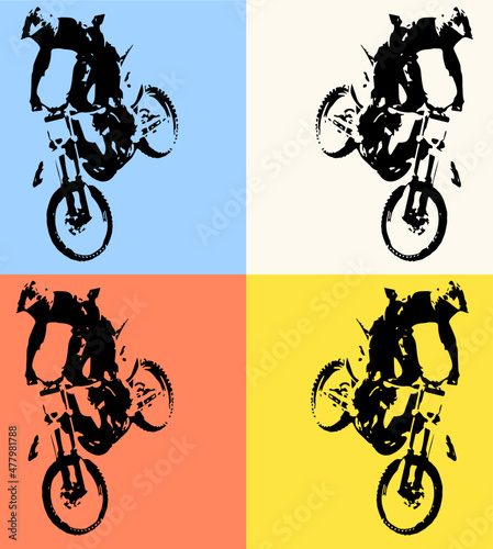 Pop art dirt bike poster