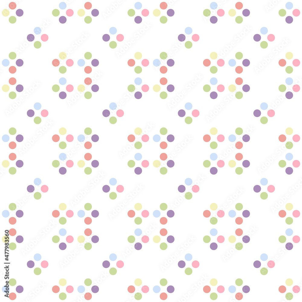 Seamless pattern of pastel dots. Vector illustration of simple background.
Seamless pattern of pastel dots. Vector illustration of simple background.