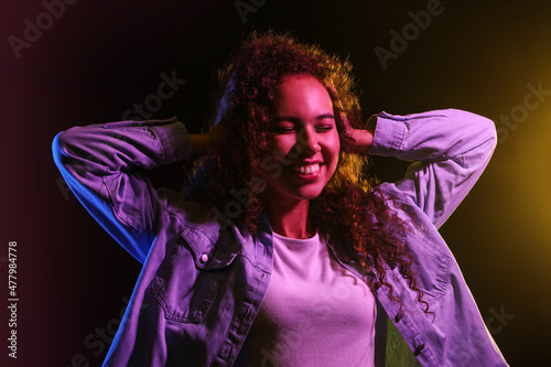 Toned portrait of beautiful...