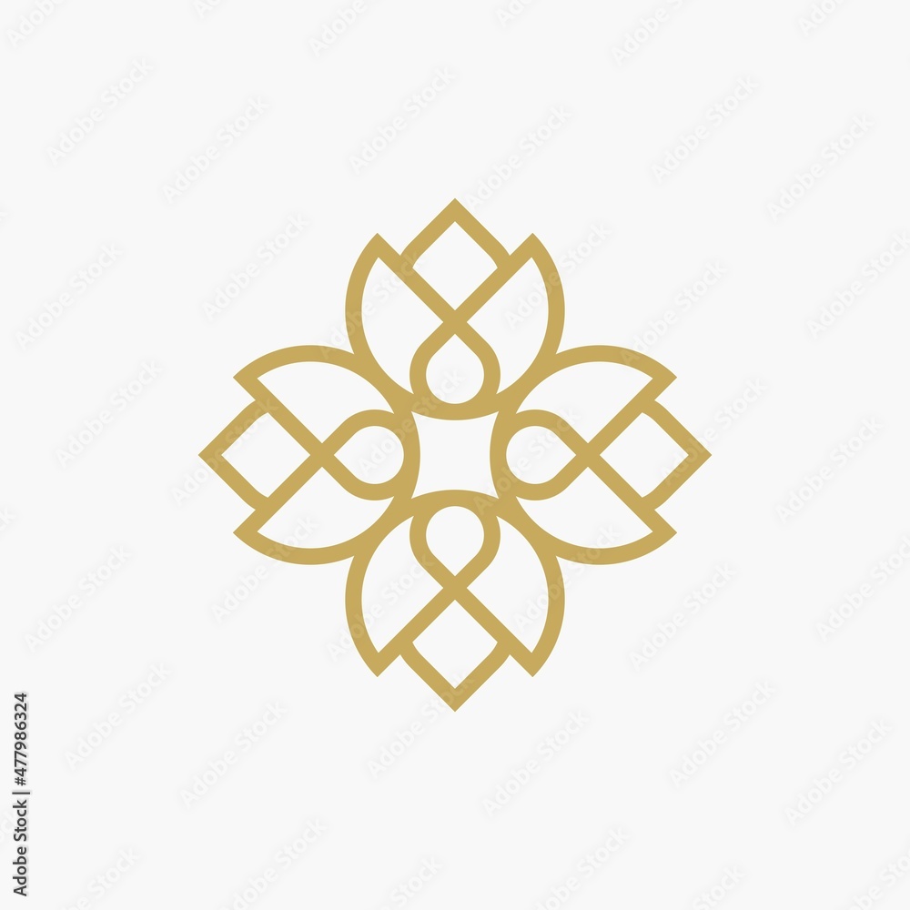 Natural Flower and oil ornament logo icon abstract design vector Natural Flower and oil ornament logo icon abstract design vector