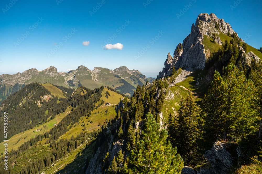 Fototapeta premium Wandern in den Schweizer Alpen
