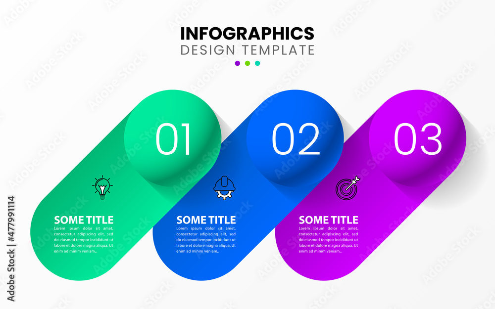Infographic template with icons and 3 options or steps. Circles Infographic template with icons and 3 options or steps. Circles