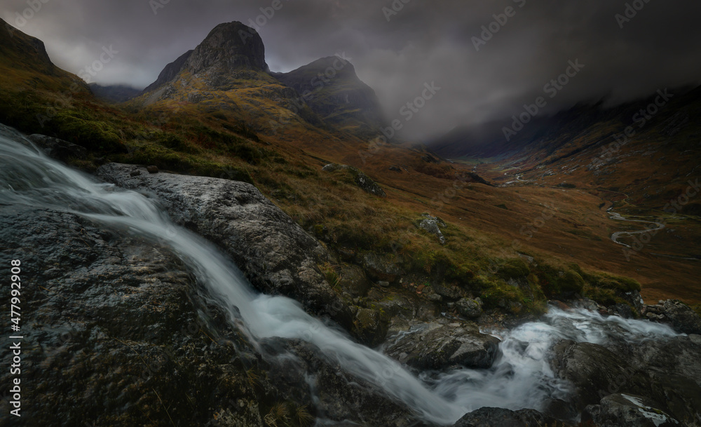 A view into Glencoe, Highlands, Scotland. A view into Glencoe, Highlands, Scotland.