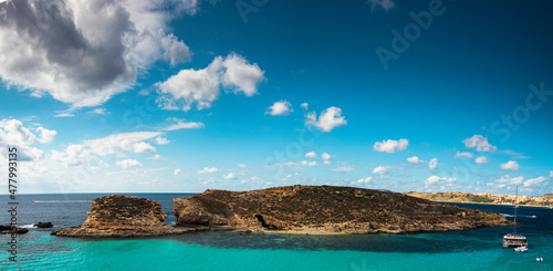 blue lagoon, isla de comino en Malta.