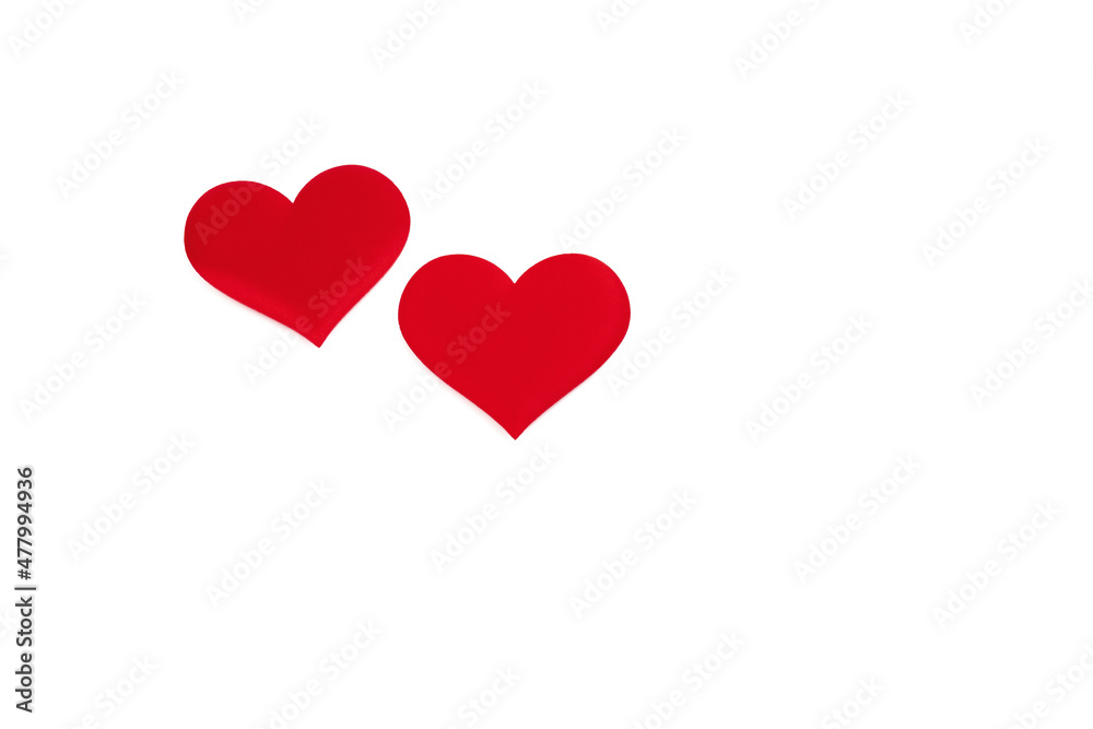 Red hearts, isolated on white background. Decorative element for design for Valentines Day, invitations, cover, wedding card. Red hearts, isolated on white background. Decorative element for design for Valentines Day, invitations, cover, wedding card.