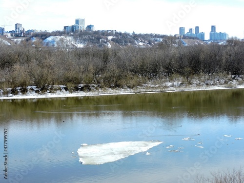 Spring city and river, Nizhny Novgorod, Russia