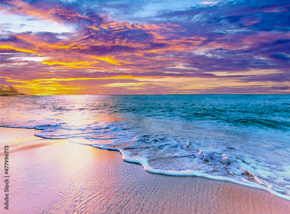 Fototapeta premium sunset on the beach